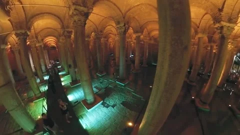 Basilica Cistern of Istanbul in Turkey Stock Footage 250075546