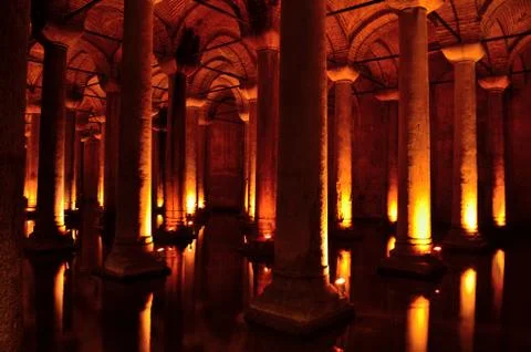 The Basilica Cistern Stock Photos