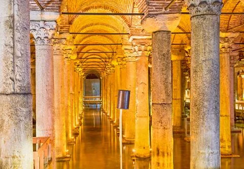 The Basilica Cistern Stockfoto's