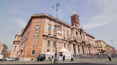 Basilica di Santa Maria Maggiore in Rome, Italy Stock Footage 92893853