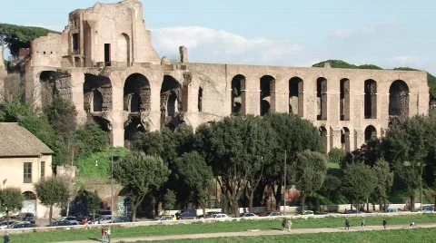 Basilica of Maxentius Stock Footage 325351