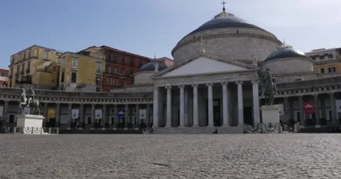 Basilica Reale San Francesco di Paola in Napoli, Italy Stock Footage 65259953