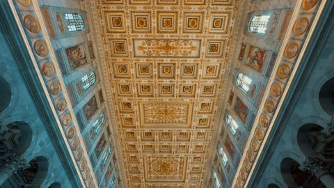 Basilica of Saint Paul Interior 16 Video stock 336002642