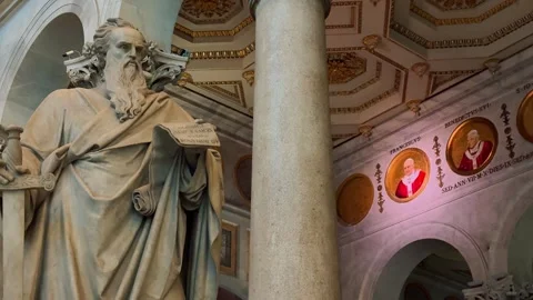 Basilica of Saint Paul Interior 21 Stock Footage 336002660