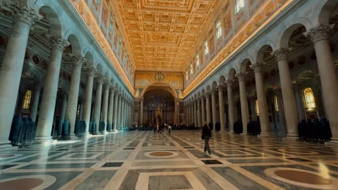 Basilica of Saint Paul Interior 3 Video stock 336002320