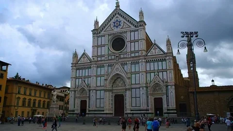 Basilica of Santa Croce, Florence Stock Footage 81106325