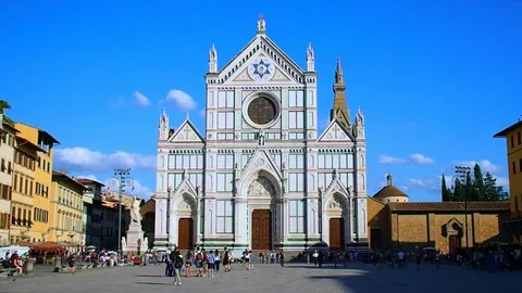 Basilica of Santa Croce, Florence 库存影片 81106326