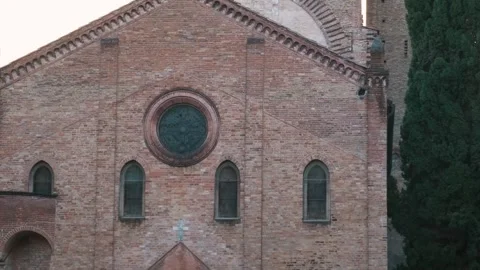 Basilica of Santo Stefano on Piazza Sette Chiese in Bologna old town, Emilia Stock-Footage 295113380
