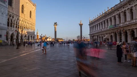 Basilica of St Mark timelapse hyperlapse and San Marco campanile. It is Видео 116318040