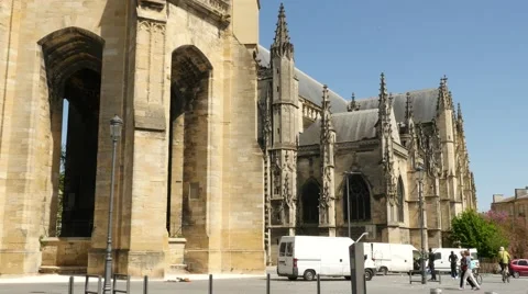 Basilica of St. Michael, Bordeaux Stock Footage 68709737