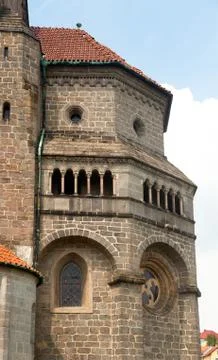 Basilica St Procopius in Trebic monastery Czech Republic Stock Photos
