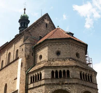 Basilica St Procopius in Trebic monastery Czech Republic Stock Photos