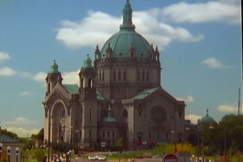 Basilica with timelapse clouds R to L Stock Footage 123020636