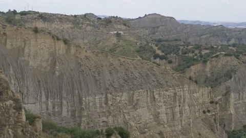 Basilicata, close up on calanchi Video stock 136590233