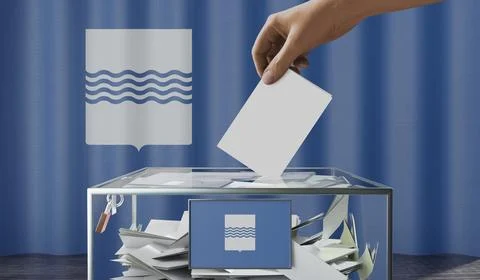 Basilicata - flags and ballot box - voting, election concept Stock Illustration