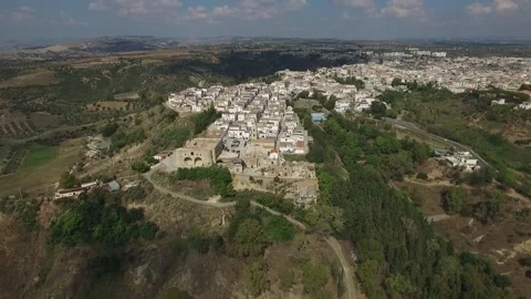 Basilicata, tracking shot of Bernalda Stock Footage 135817514