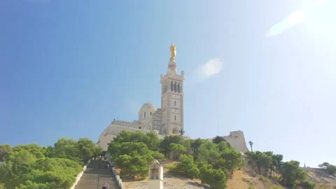Basilique Notre-Dame de la Garde (la Bonne Mère) Stock Footage 146776605