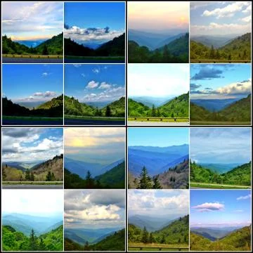 Basil's Overlook Collage (1) Stock Photos