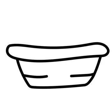 Basin, bath. vector hand drawn doodle style element イラスト素材