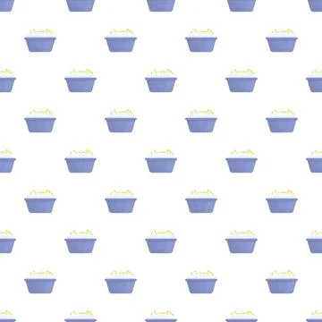 Basin with bubbly foam seamless pattern background Illustrazione stock