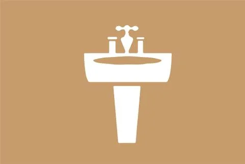 Basin icon isolated on white background Stock Illustration