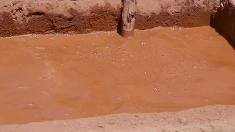 The basin to make clay into a dough Stock Footage 124591233