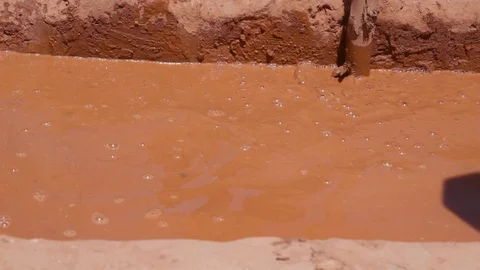 The basin to make clay into a dough Stock Footage 124591255