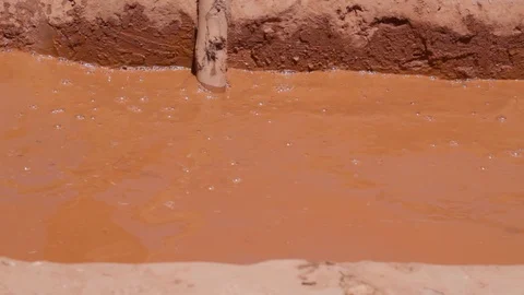 The basin to make clay into a dough Stock Footage 124591257