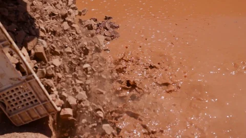 The basin to make clay into a dough Stock Footage 124591339