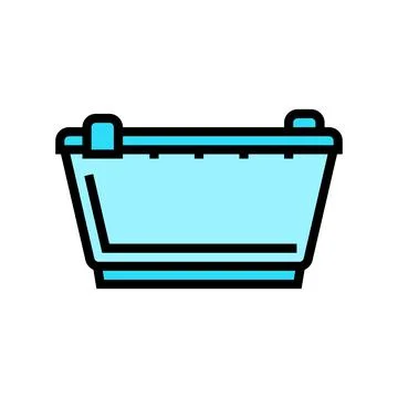 Basin plastic color icon vector illustration Illustrazione stock