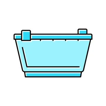 Basin plastic color icon vector illustration イラスト素材