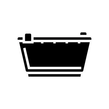 Basin plastic glyph icon vector illustration Stock Illustration