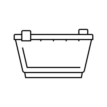 Basin plastic line icon vector illustration Illustrazione stock