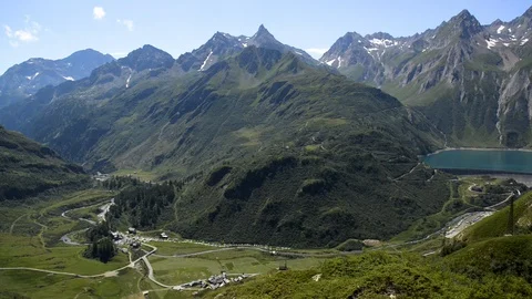 Basin of Riale, panoramic view Stock Footage 129501338