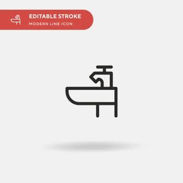 Basin Simple vector icon. Illustration symbol design template for web mobile  Stock Illustration