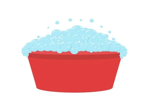 Basin of soapy foam Stock Illustration