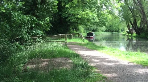 Basingstoke Canal Stock Footage 50456968