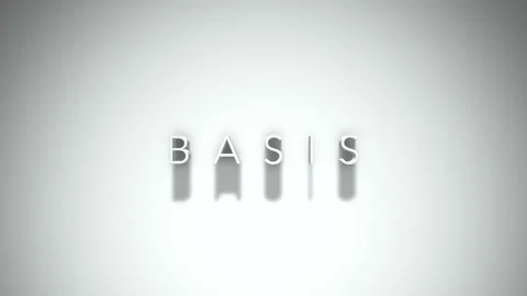 Basis 3D title animation with shadows on a white background Stock Footage 297671500