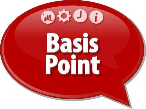 Basis Point  Business term speech bubble illustration Stock Illustration