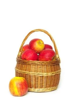 Basket with apples. Stock Photos