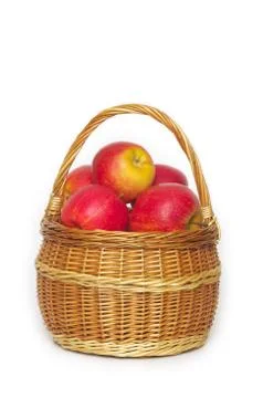 Basket with apples. Stock Photos