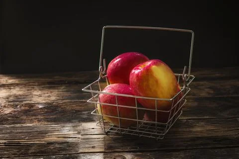 Basket of apples. Stock Photos