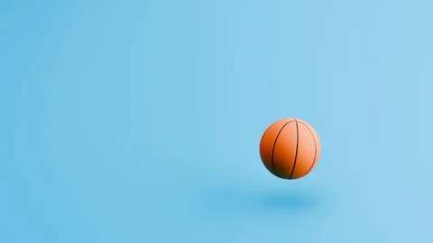 Basket Ball Bouncing Loop with Copy Space Animation Stock Footage 327021526