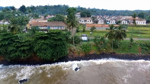 Basket ball fied on Agua Ize bay Stock Footage 91454341