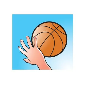 Basket ball &amp; hand Stock Illustration