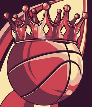 Basket ball King Crown. vector illustration deisgn Stock-Illustration