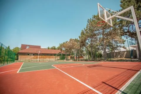 A basket ball with a modern coating Stock Photos