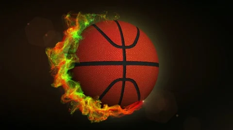 Basket Ball in Particle Ring 1 - HD1080 Video stock 10919255