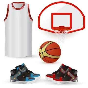 Basket ball Set Illustrazione stock