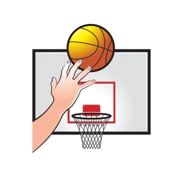 Basket ball shooting Stock Illustration